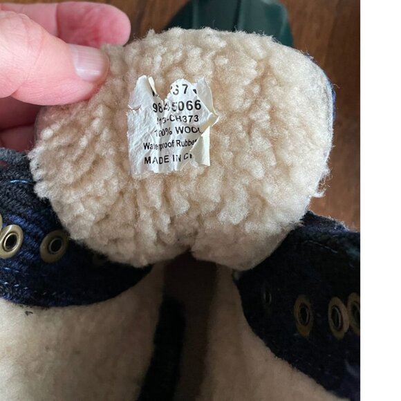 J. Crew x Sperry Topsider Plaid Sheerwater Wool Rubber Duck Boots Sz 7 Preppy - Picture 8 of 10